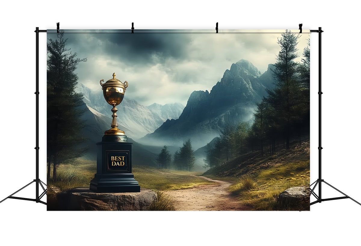 Vatertag Backdrop Majestätische Berge Trophäe Hintergrund CSH5-51