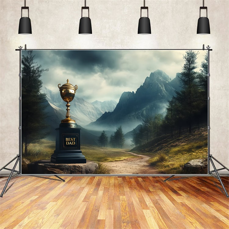 Vatertag Backdrop Majestätische Berge Trophäe Hintergrund CSH5-51