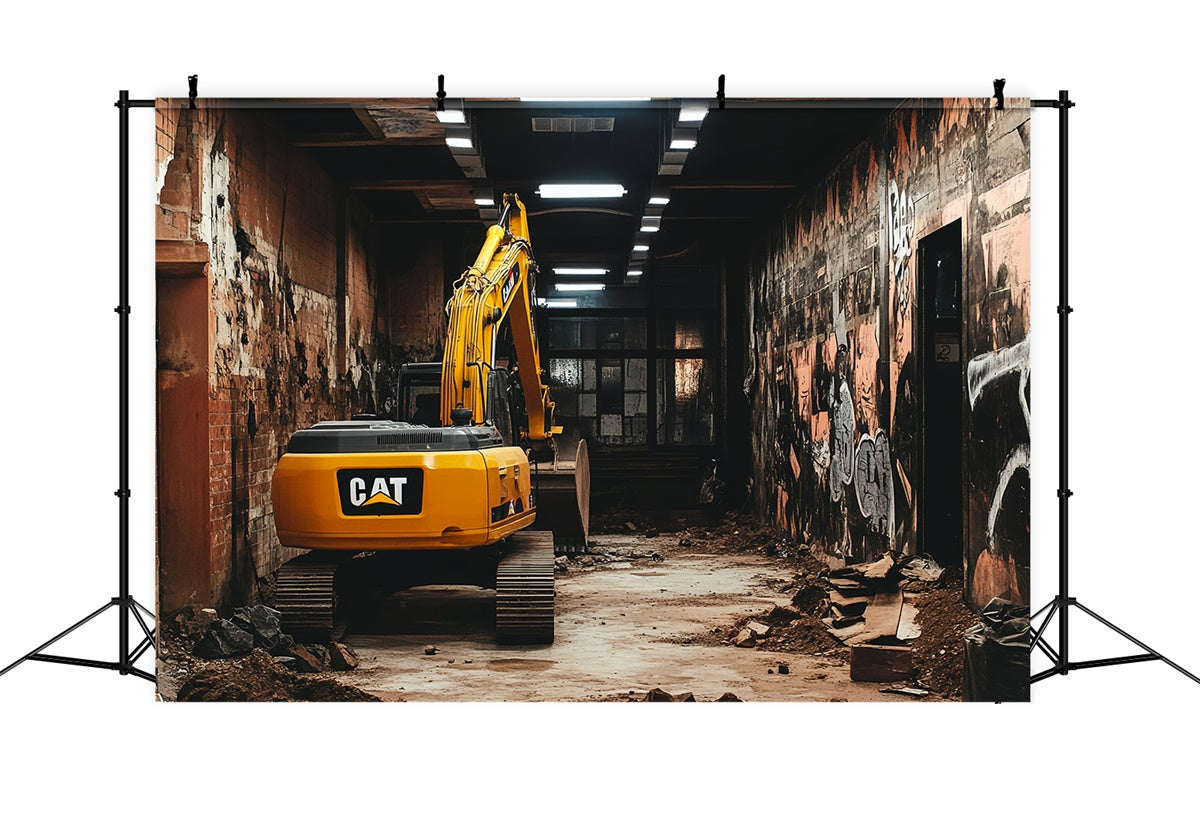 Happy Vatertag Backdrop Graffiti Wall Digger Backdrop CSH5-62