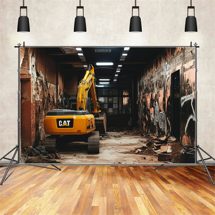 Happy Vatertag Backdrop Graffiti Wall Digger Backdrop CSH5-62