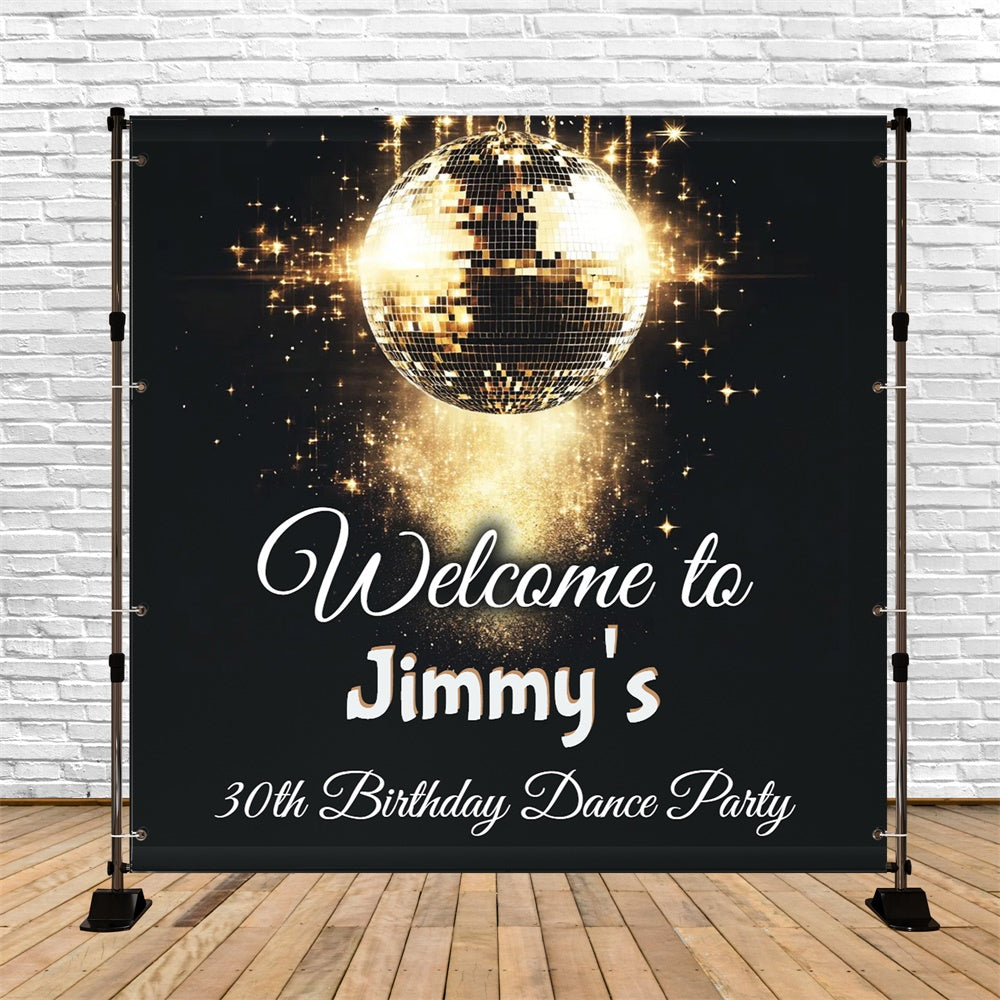 Custom Birthday Backdrops Schwebende Disco Ball Starfall 70er Jahre Backdrop CSH5-7