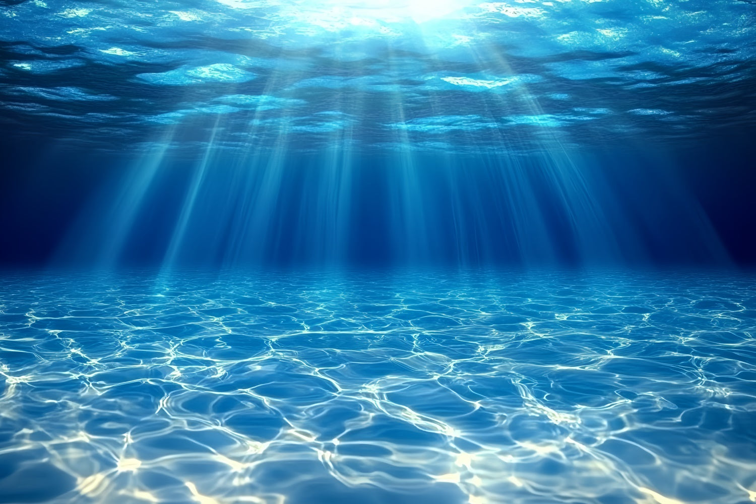 Unterwasser-Hintergrundbild Blauer Ozean Lichtstrahlen Sommer-Hintergrundbilder CSH5-96