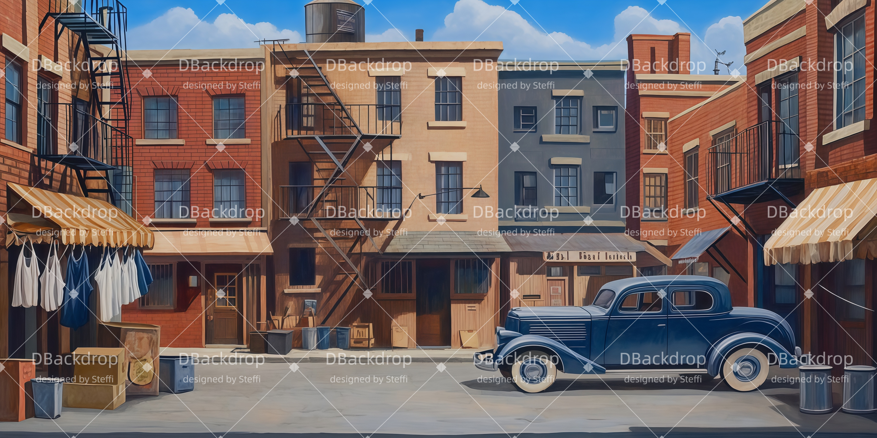 Schulaufführung Kulisse „Back Alley“ Tanzaufführung Kulisse CSH510-T24