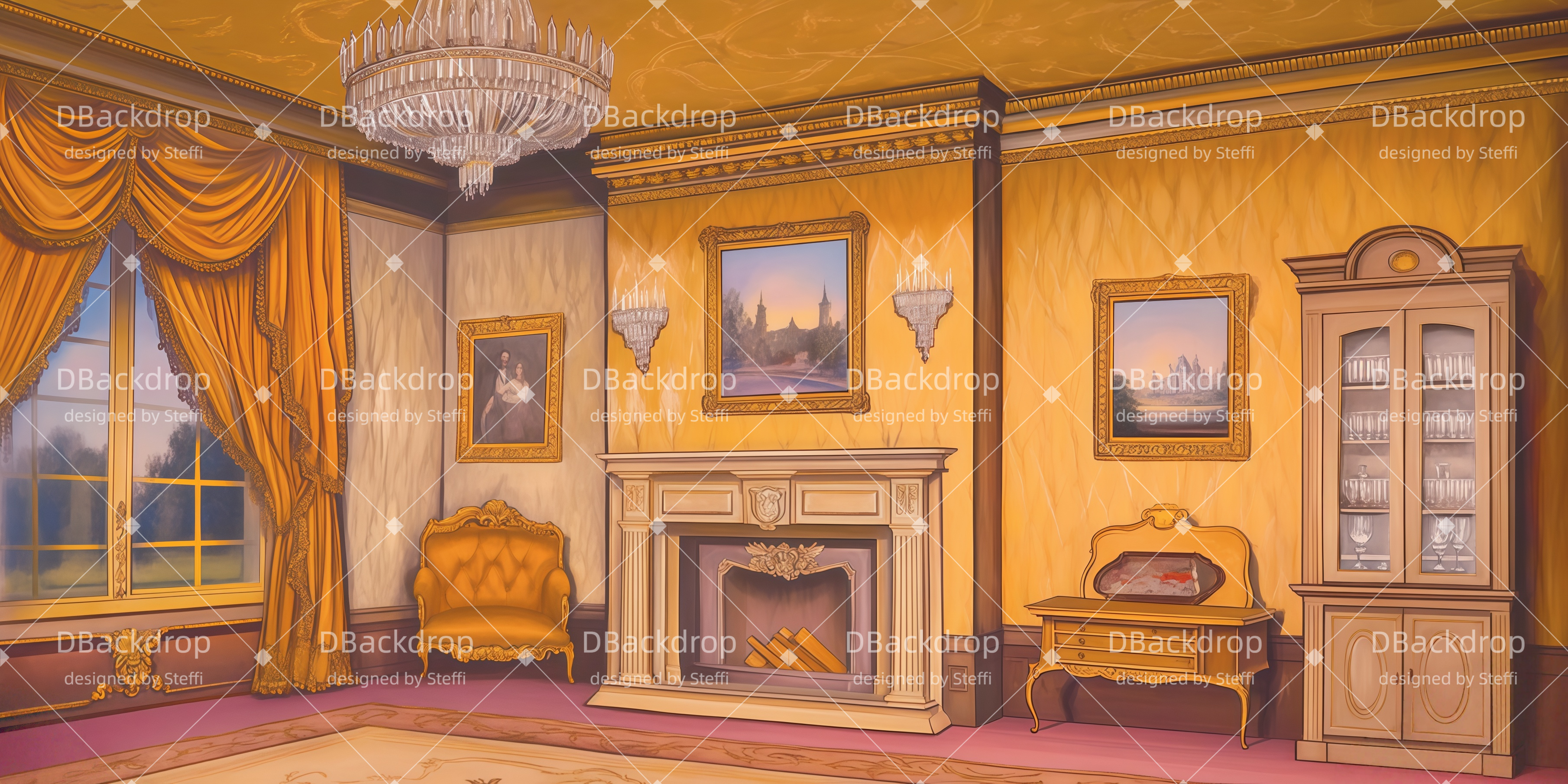 Theaterkulisse „Milliardärsvilla“ Innenraum-Bühnenkulissen CSH510-T26