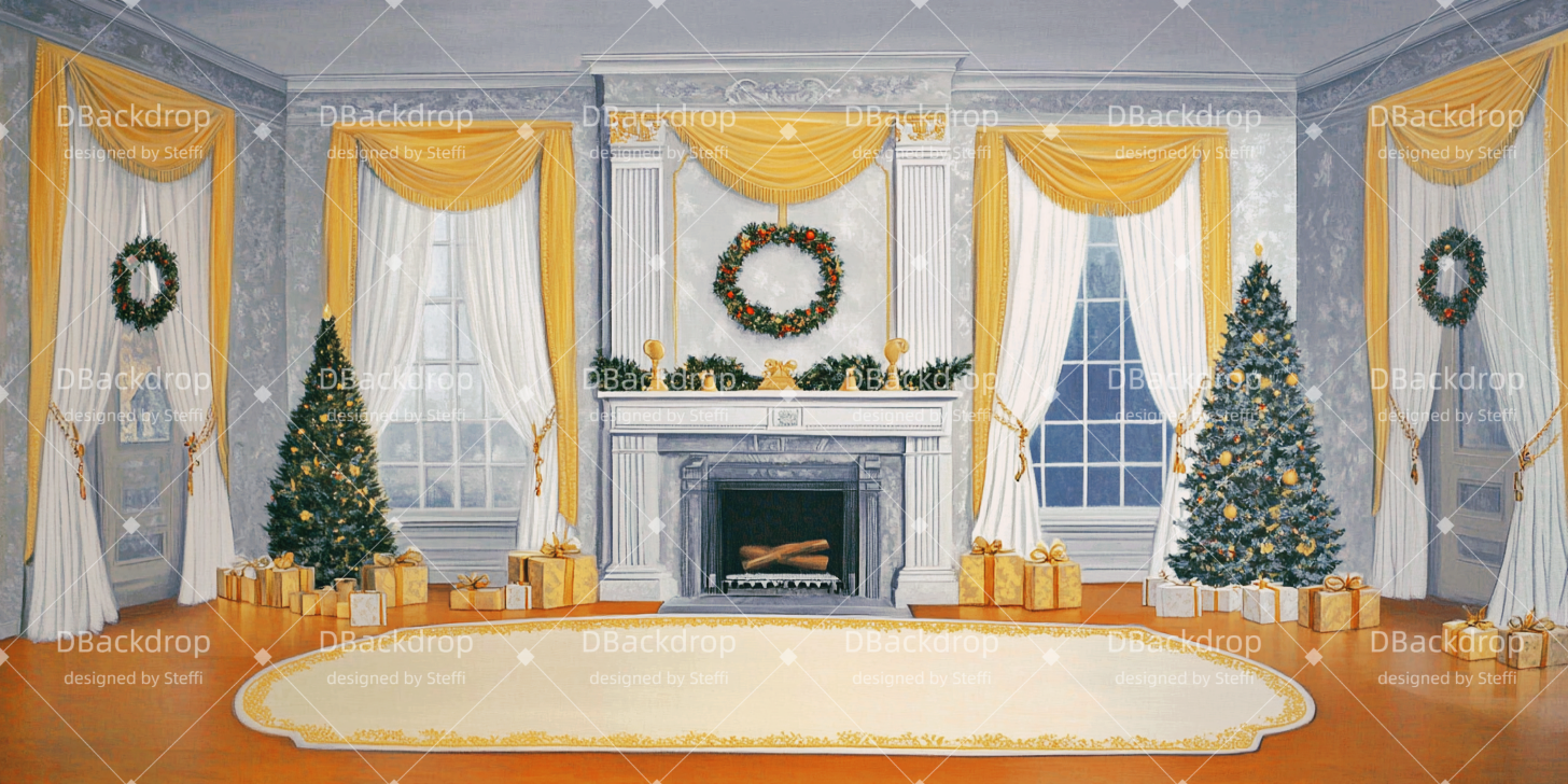 Weihnachtsbühnenhintergründe „Weihnachtshalle“ Schulaufführungshintergründe CSH510-T40