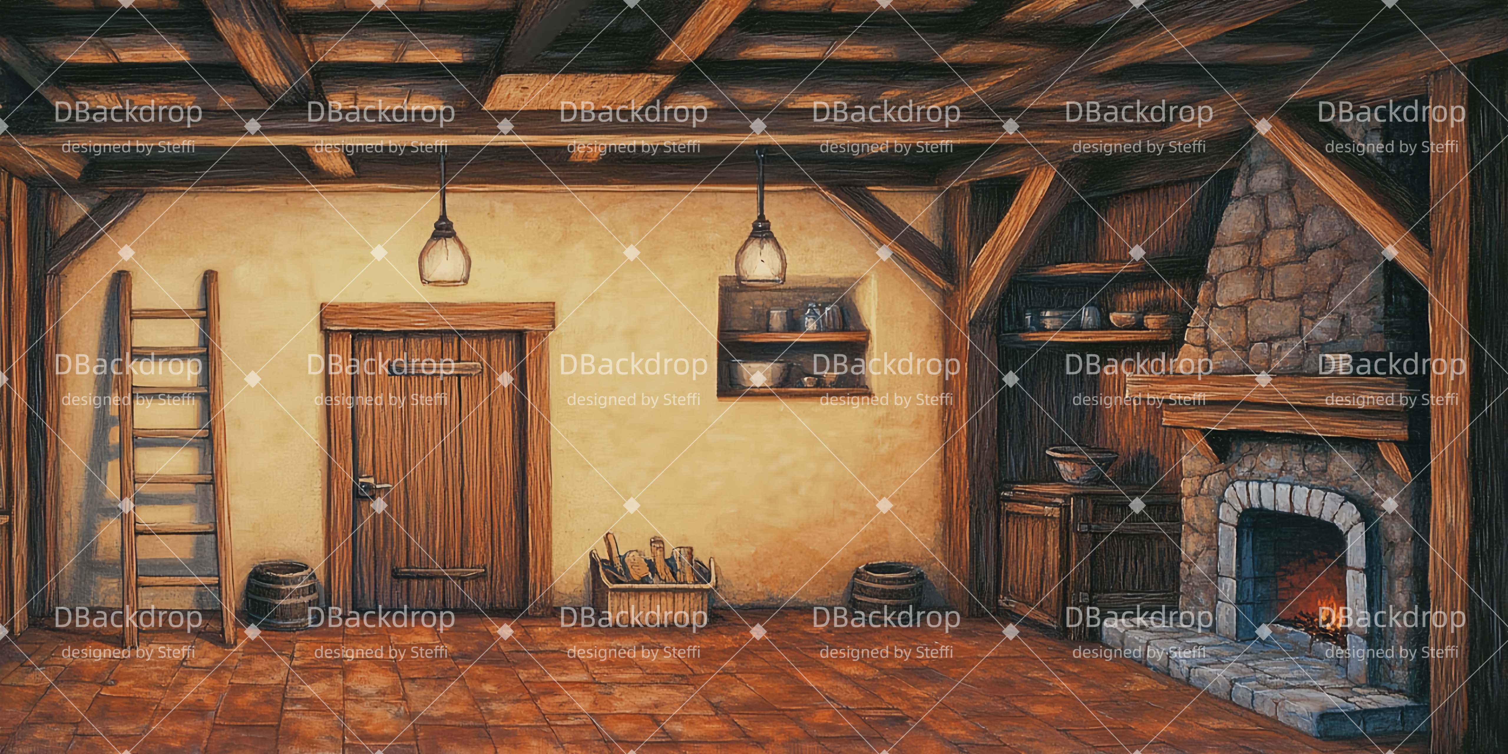 Kirchenbühnenhintergründe Charlie's Home Performance Backdrops CSH510-T64