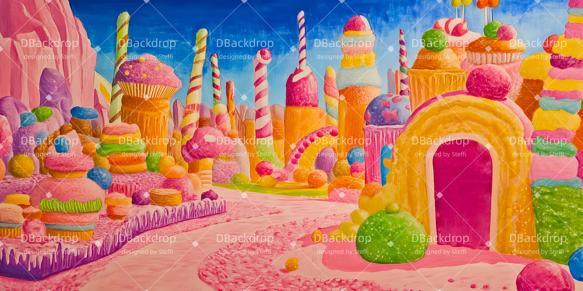 Tanzbühnenhintergrund Candy Land Performance Backdrops CSH510-T67