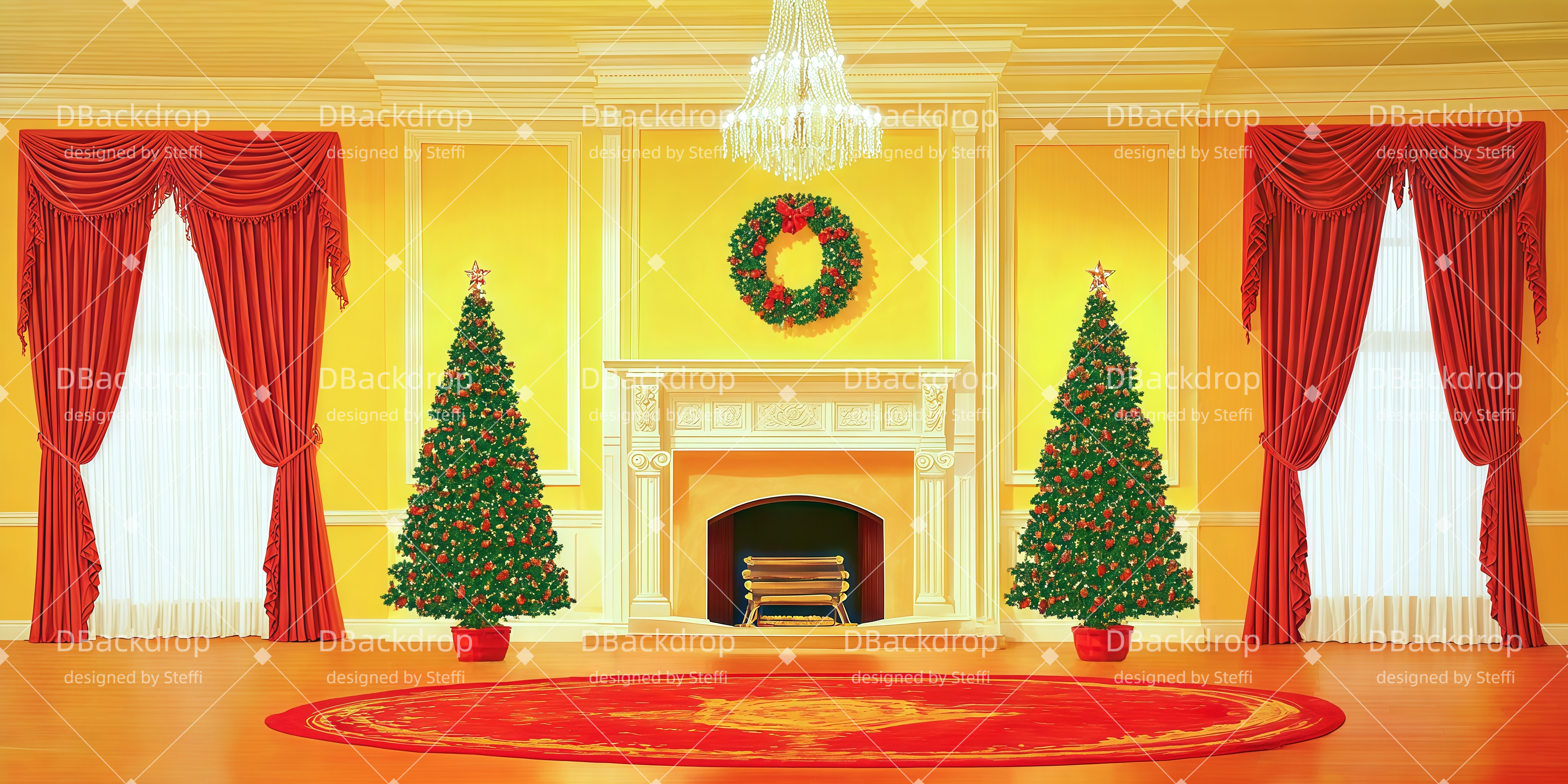 Theater Bühne Vorhang Weihnachtssalon Theatervorhänge CSH510-T75