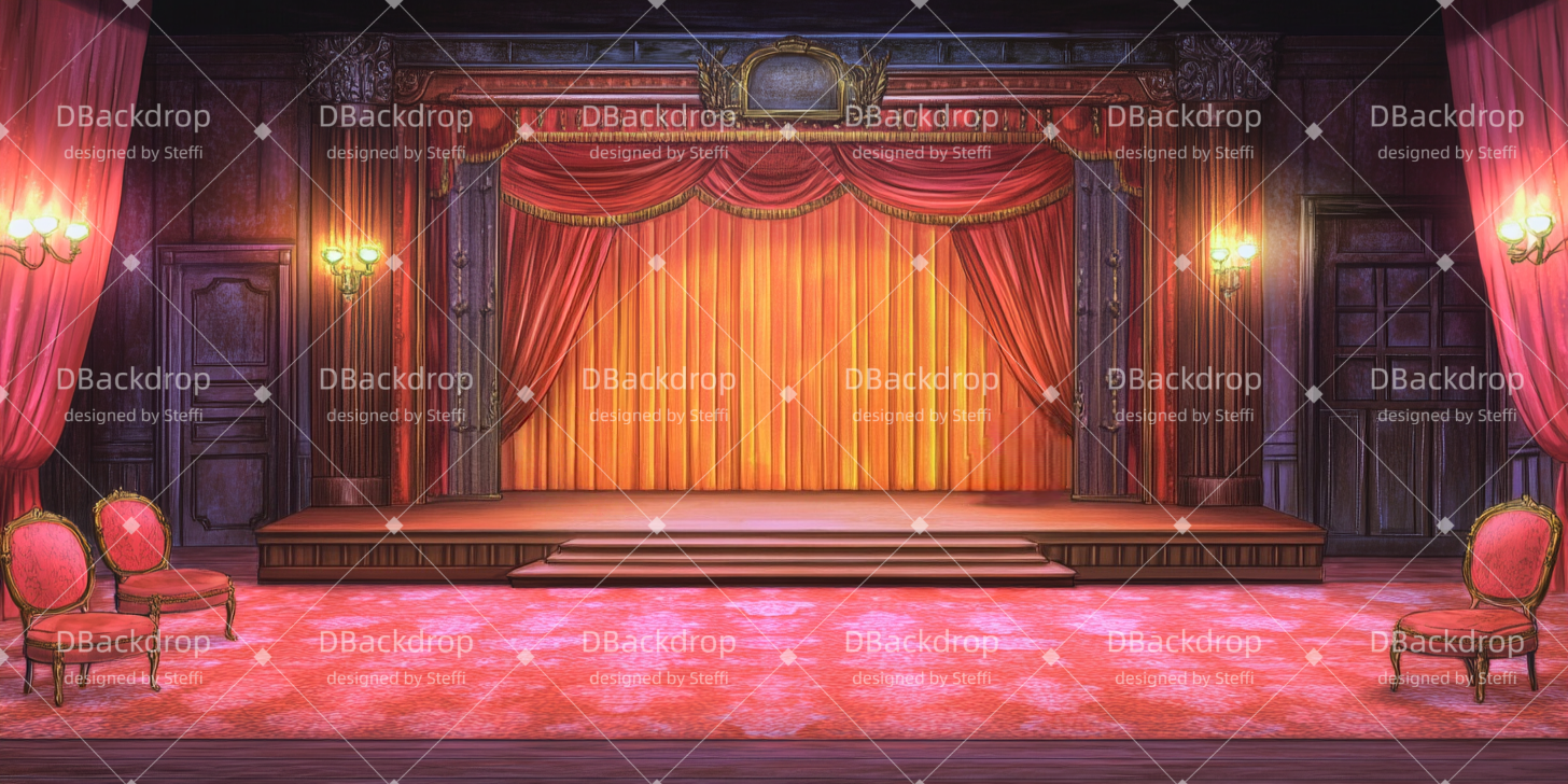 Bühne Theatervorhang Bühne des Nachtclubs Theaterwand CSH511-T36