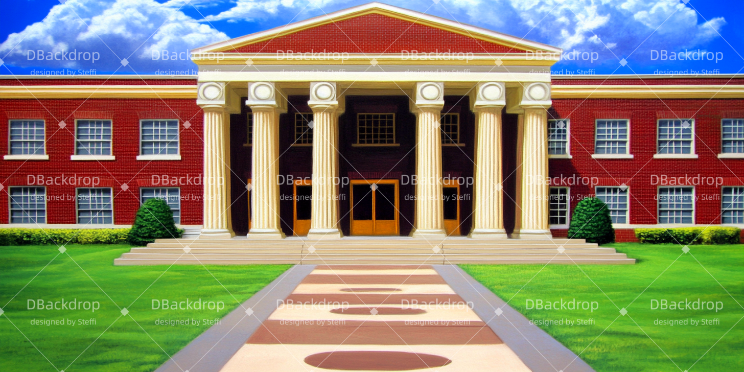 Theater Backdrops Retro-Schule Theaterwand CSH511-T54