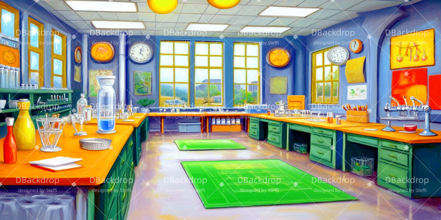 Vorhang Theater Naturwissenschaftlicher Unterrichtsraum Backdrop Theater CSH511-T67