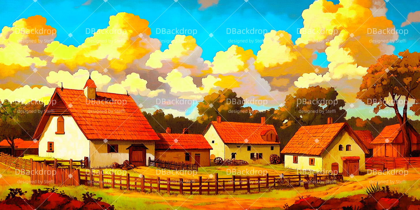 Theater Vorhang Viehstall Bühnenhintergrund beim Theater CSH511-T71