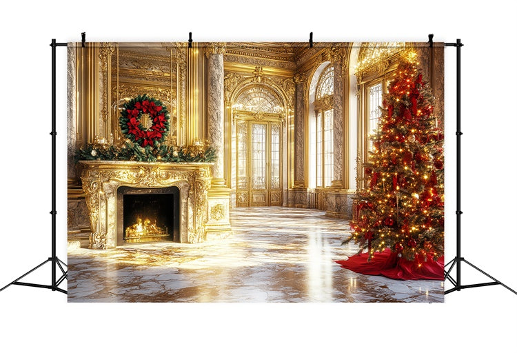 Vintage Christmas Backdrop Opulent Royal Palace Foto Hintergrund CSH57-103
