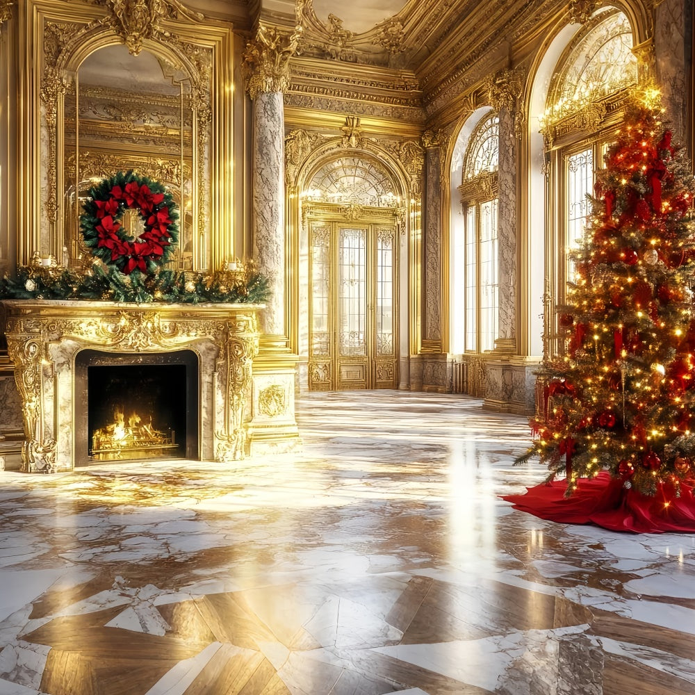 Vintage Christmas Backdrop Opulent Royal Palace Foto Hintergrund CSH57-103