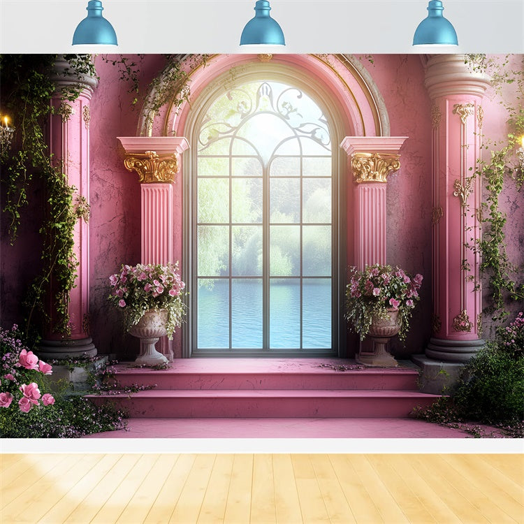 Vintage Fotografie Backdrop Blush Garten Terrasse Backdrop CSH57-109