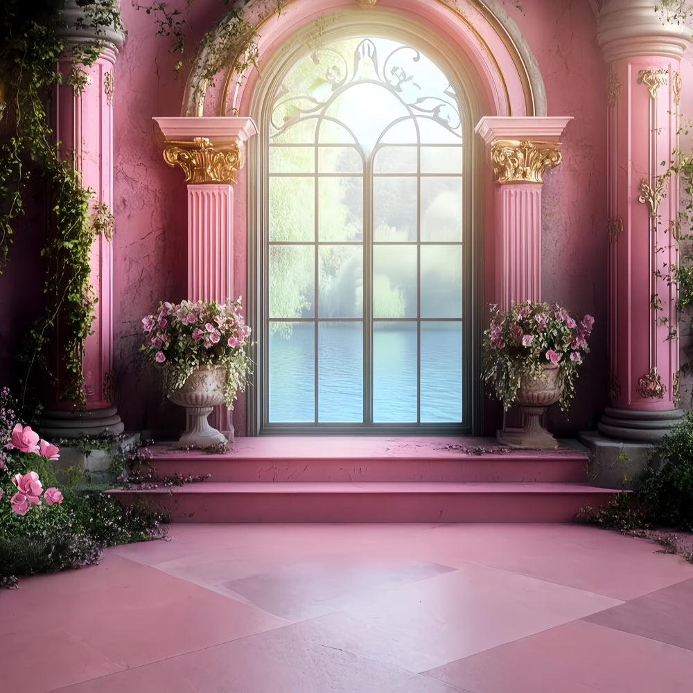 Vintage Fotografie Backdrop Blush Garten Terrasse Backdrop CSH57-109