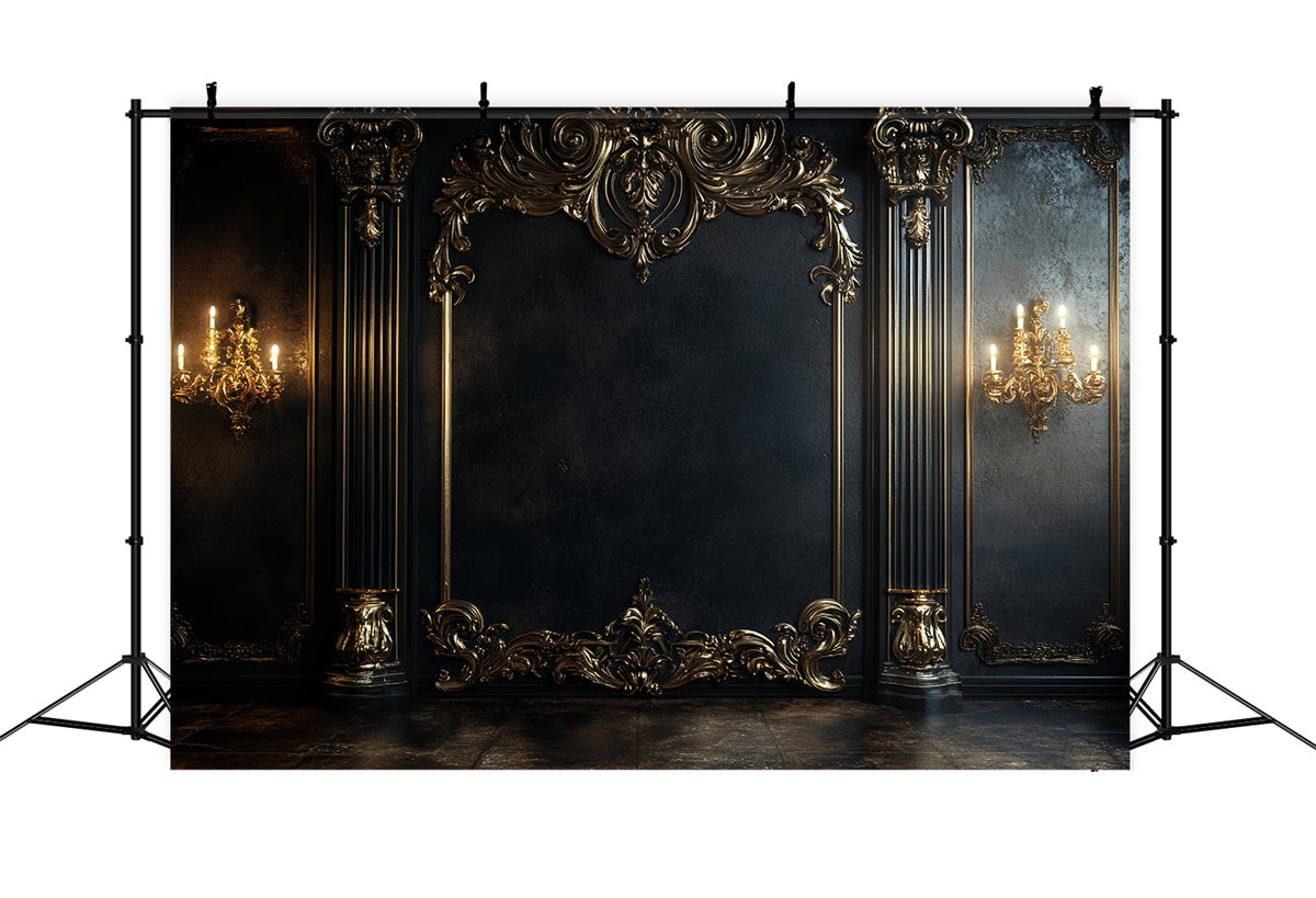Vintage Foto Hintergrund Wandhintergrund Royal Sconce Elegance Backdrop CSH57-115