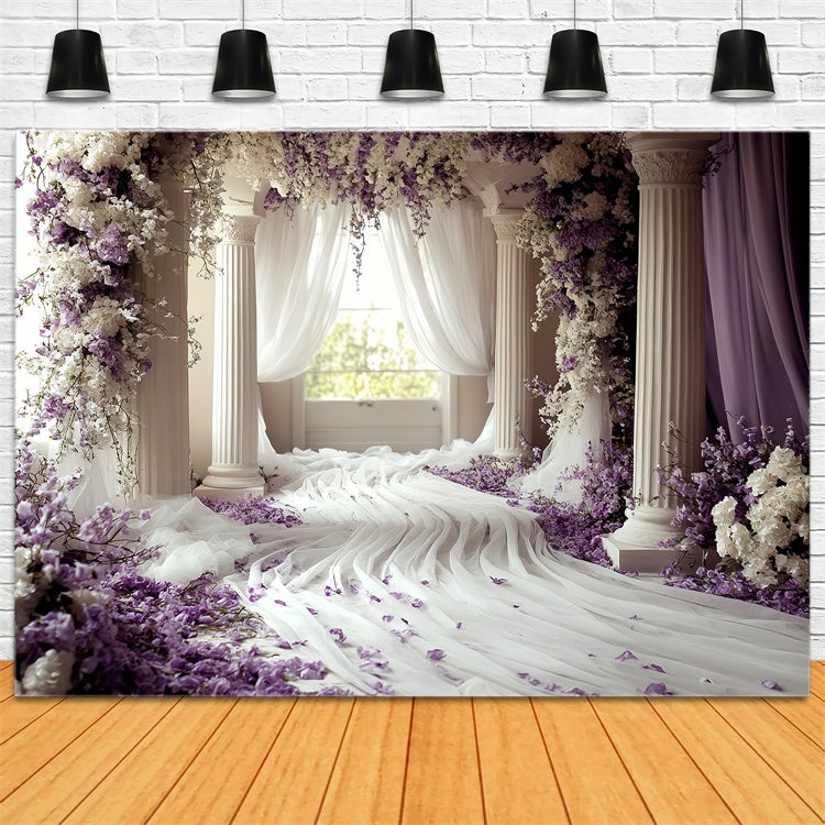 Klassischer Backdrop Violetter Traum Eingang Foto Hintergrund Vintage CSH57-122