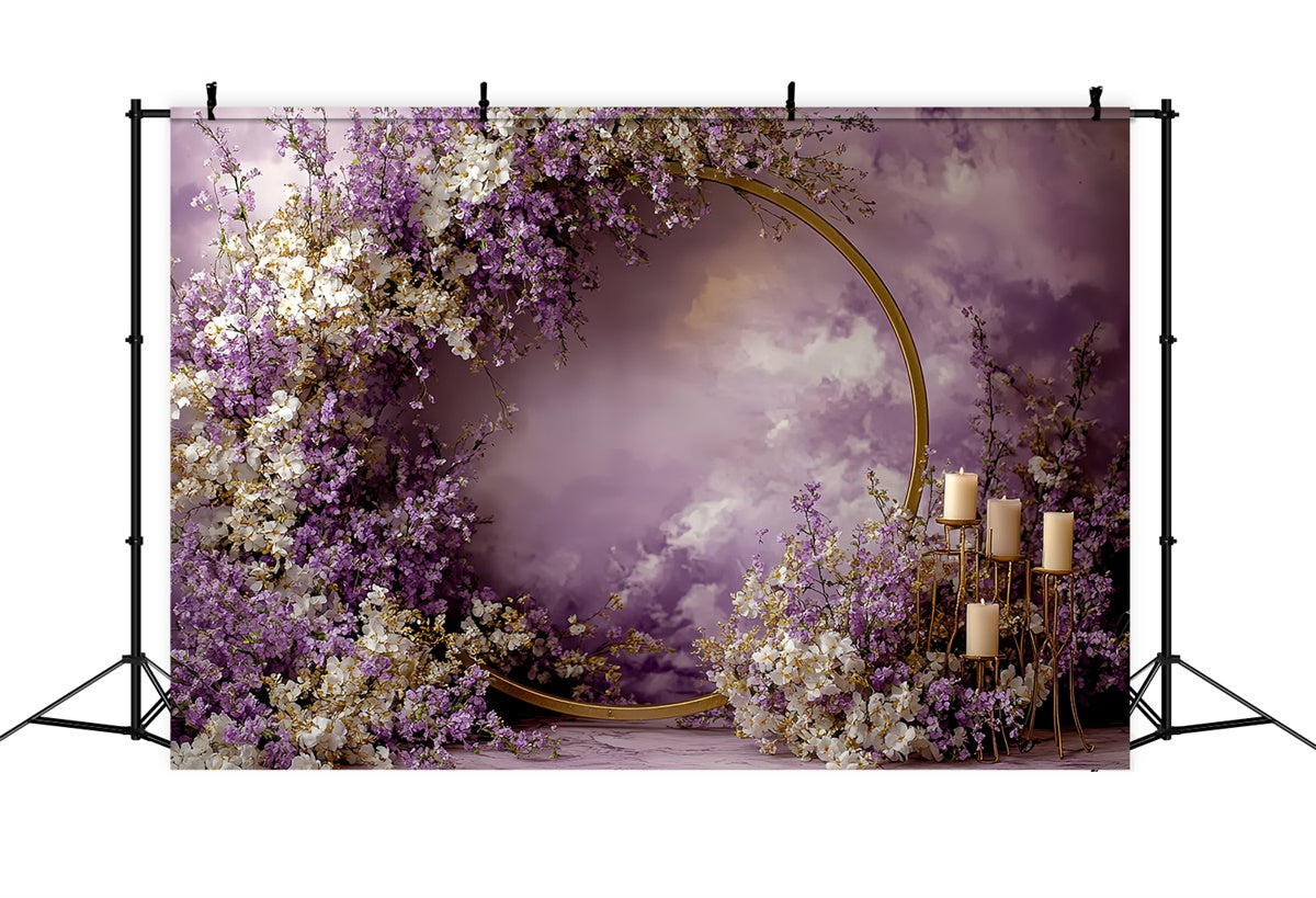 Backdrop Vintage Dämmerung Blüte bei Kerzenschein Foto Hintergrund CSH57-124