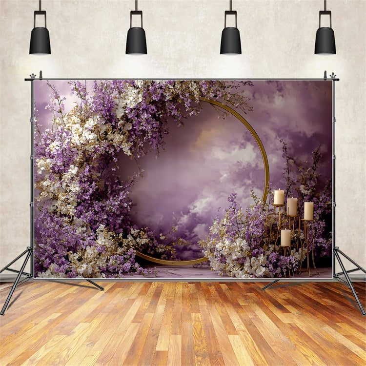 Backdrop Vintage Dämmerung Blüte bei Kerzenschein Foto Hintergrund CSH57-124