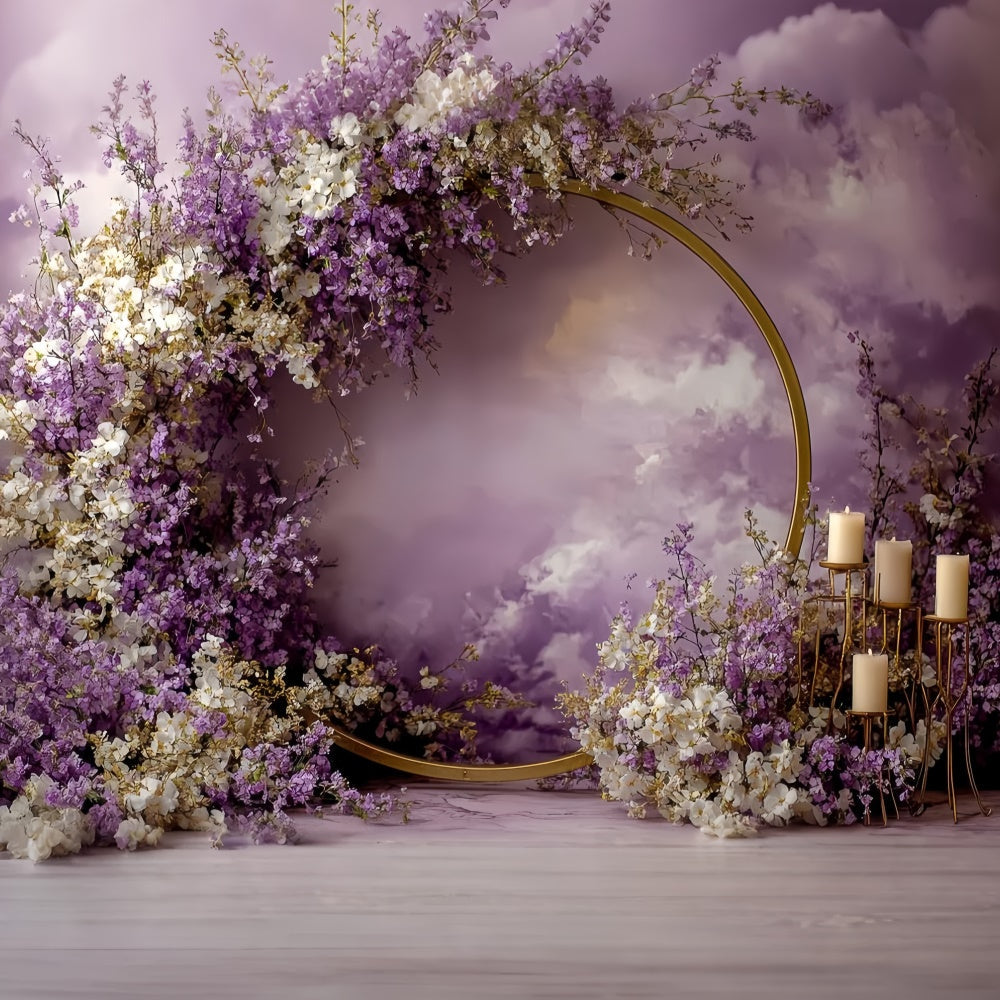 Backdrop Vintage Dämmerung Blüte bei Kerzenschein Foto Hintergrund CSH57-124