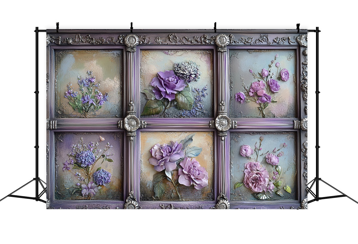 Viktorianische Fotokulisse Floraler Rahmen Vintage Backdrops CSH57-125
