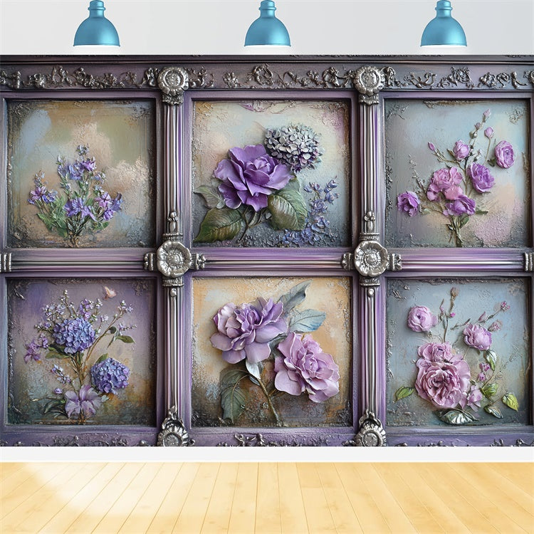 Viktorianische Fotokulisse Floraler Rahmen Vintage Backdrops CSH57-125
