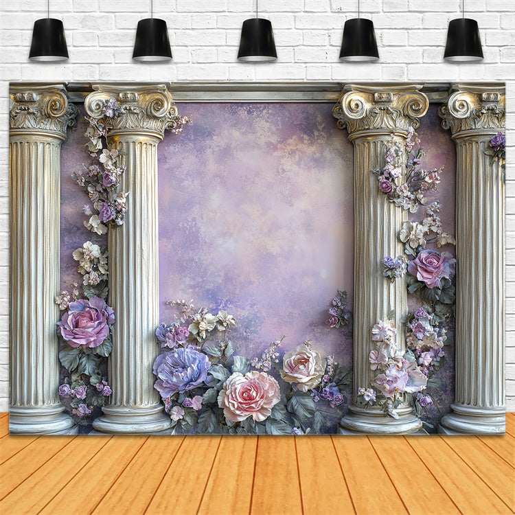 Vintage Wall Foto Hintergrund Floral Pillar Victorian Backdrops CSH57-126