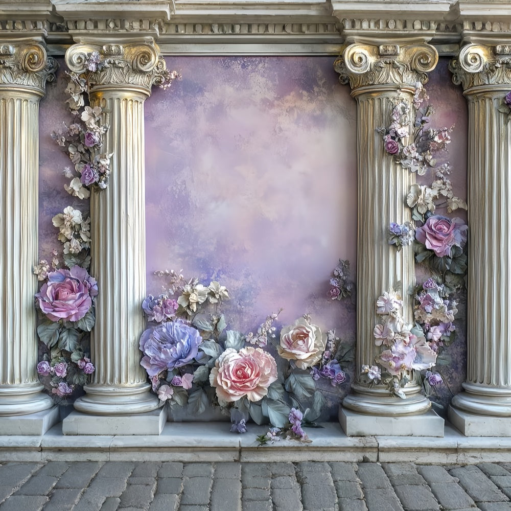 Vintage Wall Foto Hintergrund Floral Pillar Victorian Backdrops CSH57-126