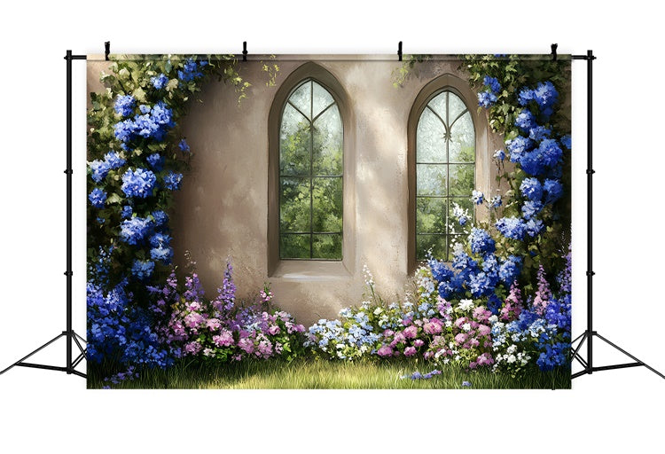 Vintage Wall Backdrop Blossom Arch Window Foto Hintergrund CSH57-130