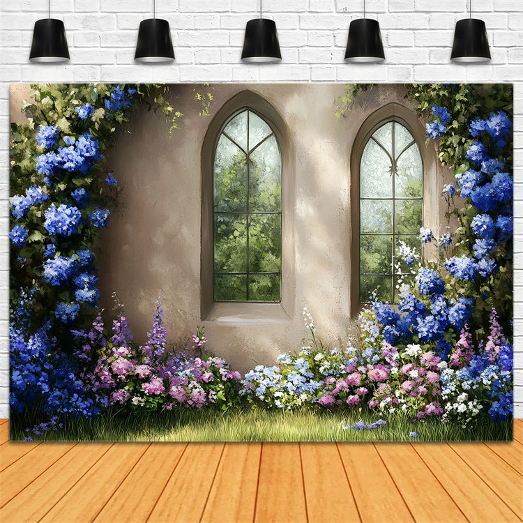Vintage Wall Backdrop Blossom Arch Window Foto Hintergrund CSH57-130
