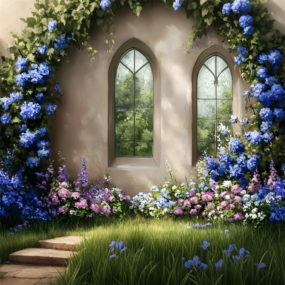 Vintage Wall Backdrop Blossom Arch Window Foto Hintergrund CSH57-130