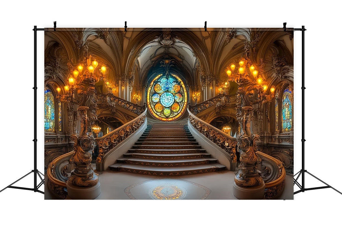 Vintage Backdrops Glasmalerei Royal Hall Foto Hintergrund CSH57-131