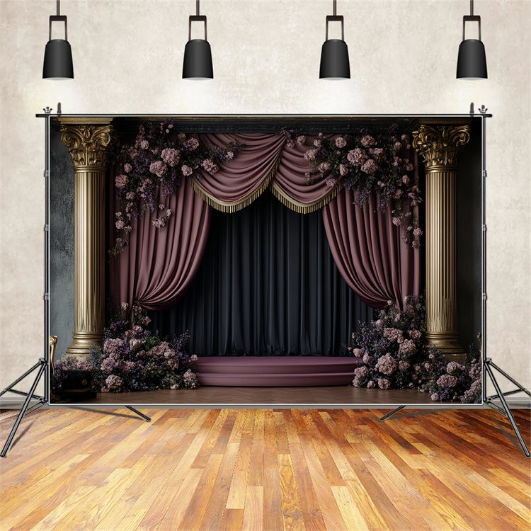 Victorian Backdrops Floral Elegante Bühne Vintage Foto Hintergrund CSH57-132