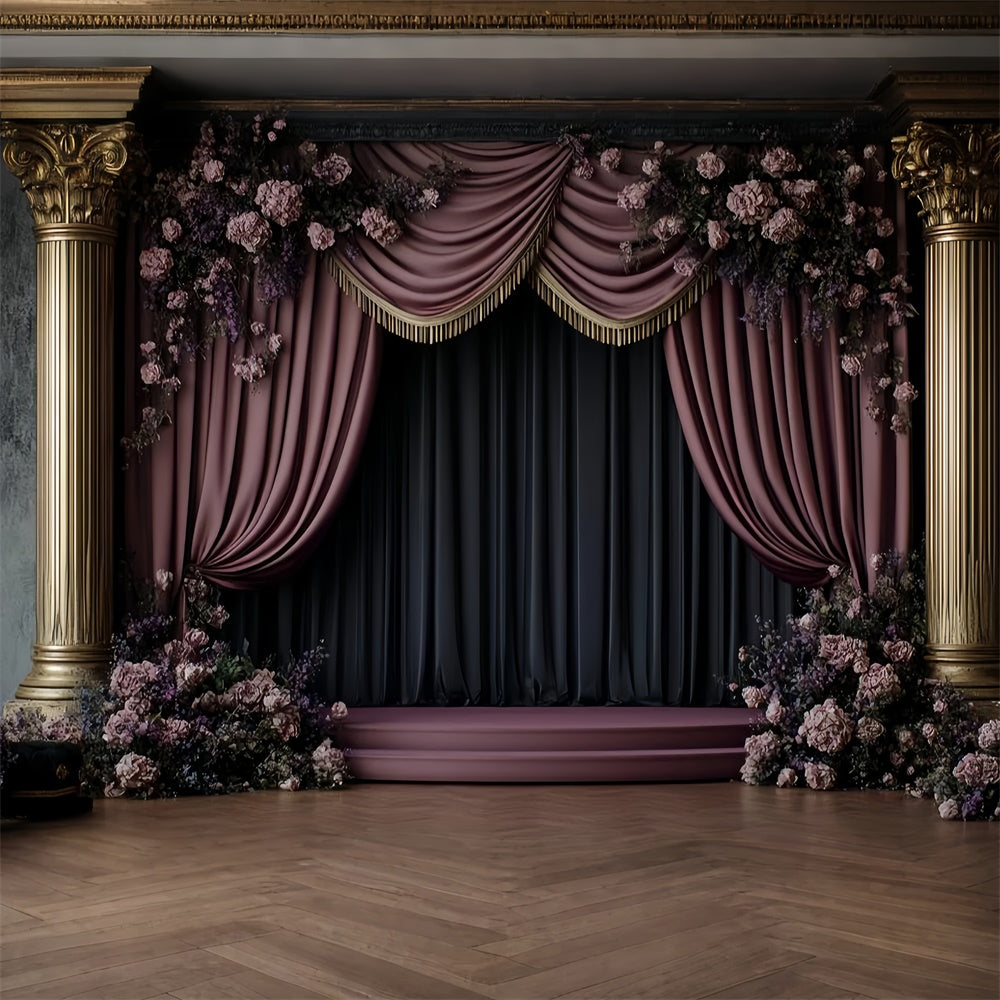 Victorian Backdrops Floral Elegante Bühne Vintage Foto Hintergrund CSH57-132