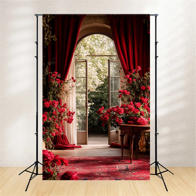 Vintage Fotografie Backdrop Rosenbogen Romantik Foto Hintergrund CSH57-139