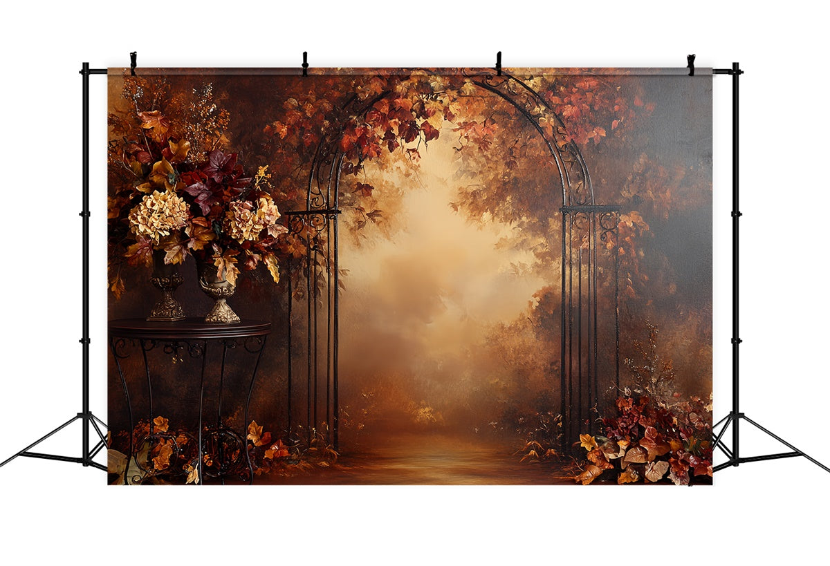 Herbst Fotoshooting Hintergrund Herbst Romantik Eisenbogen Hintergrund CSH57-185