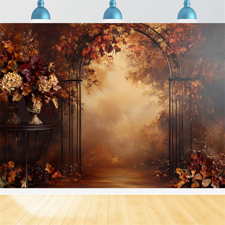Herbst Fotoshooting Hintergrund Herbst Romantik Eisenbogen Hintergrund CSH57-185