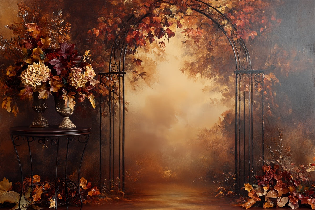 Herbst Fotoshooting Hintergrund Herbst Romantik Eisenbogen Hintergrund CSH57-185