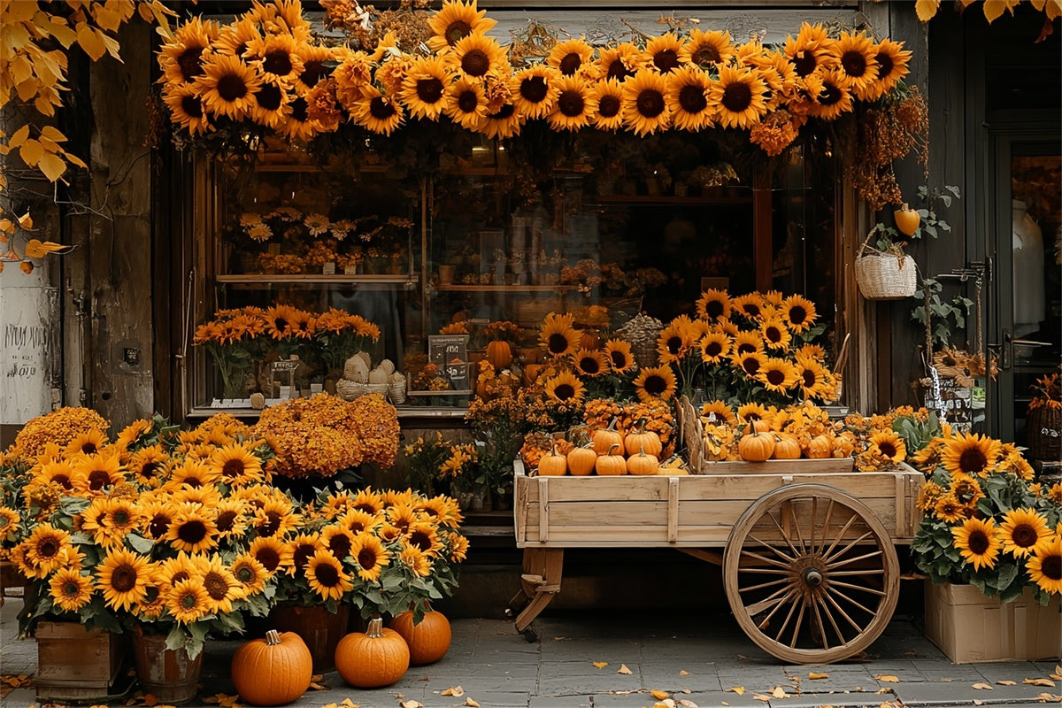 Herbst Fotokulissen Land Blumenmarkt Hintergrund CSH57-188
