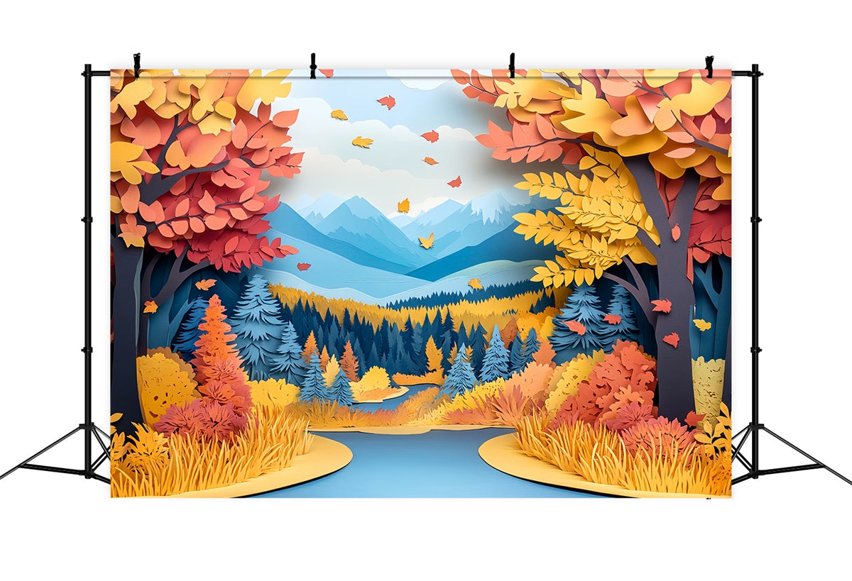 Herbst-Fotokulissen Fantasy Fall Layered Woods Backdrop CSH57-194