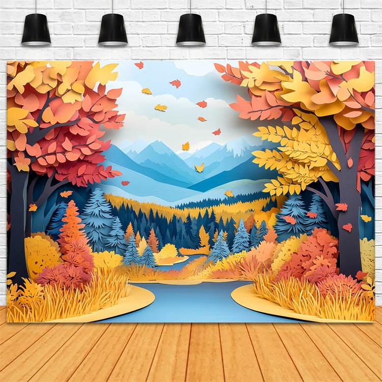 Herbst-Fotokulissen Fantasy Fall Layered Woods Backdrop CSH57-194
