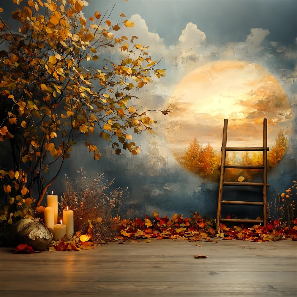 Herbst Fotoshooting Hintergrund Golden Moon Dreamscape Hintergrund CSH57-198