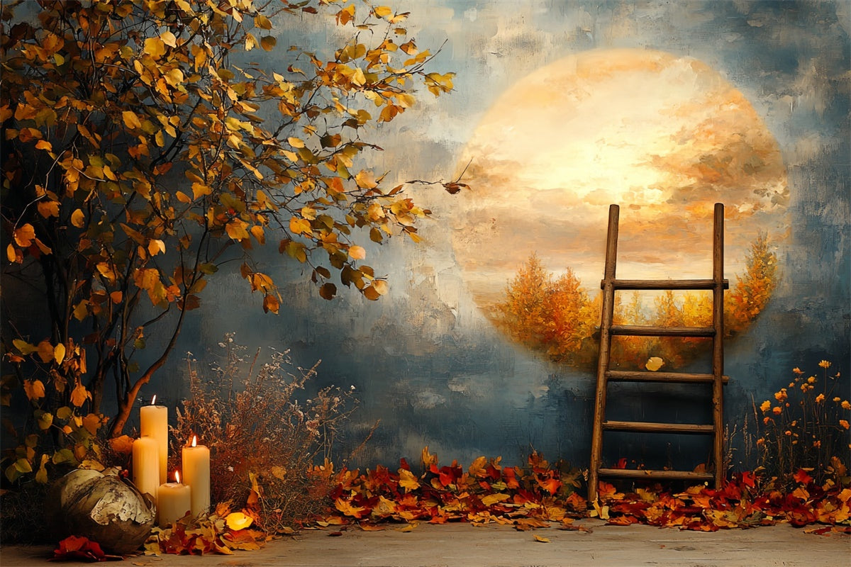 Herbst Fotoshooting Hintergrund Golden Moon Dreamscape Hintergrund CSH57-198