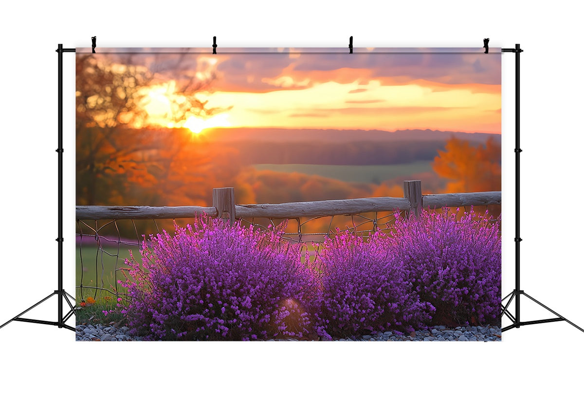 Sonnenuntergangs-Hintergrund Violet Bloom Horizon Herbst-Hintergrund CSH57-200
