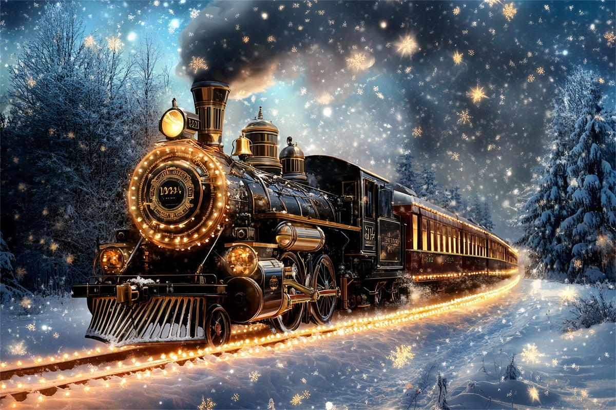 Winter Backdrops Verzauberte Winterbahn Backdrop CSH57-217