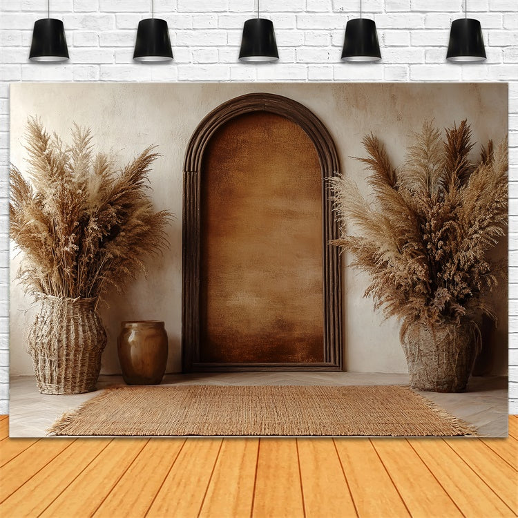 Boho Backdrop Fotografie Bogen Pampas Szene Hintergrund CSH57-305