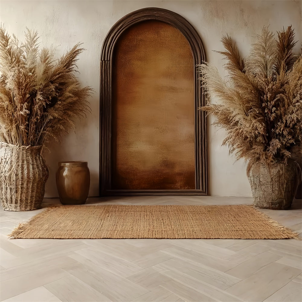 Boho Backdrop Fotografie Bogen Pampas Szene Hintergrund CSH57-305