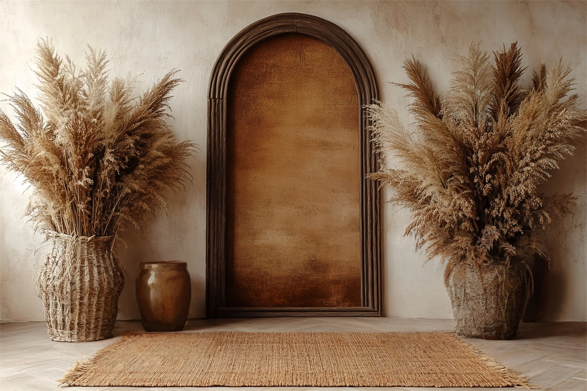 Boho Backdrop Fotografie Bogen Pampas Szene Hintergrund CSH57-305