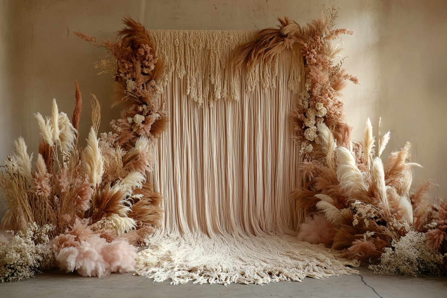 Boho Fotografie Backdrop Soft Fringe Pampas Foto Hintergrund CSH57-307